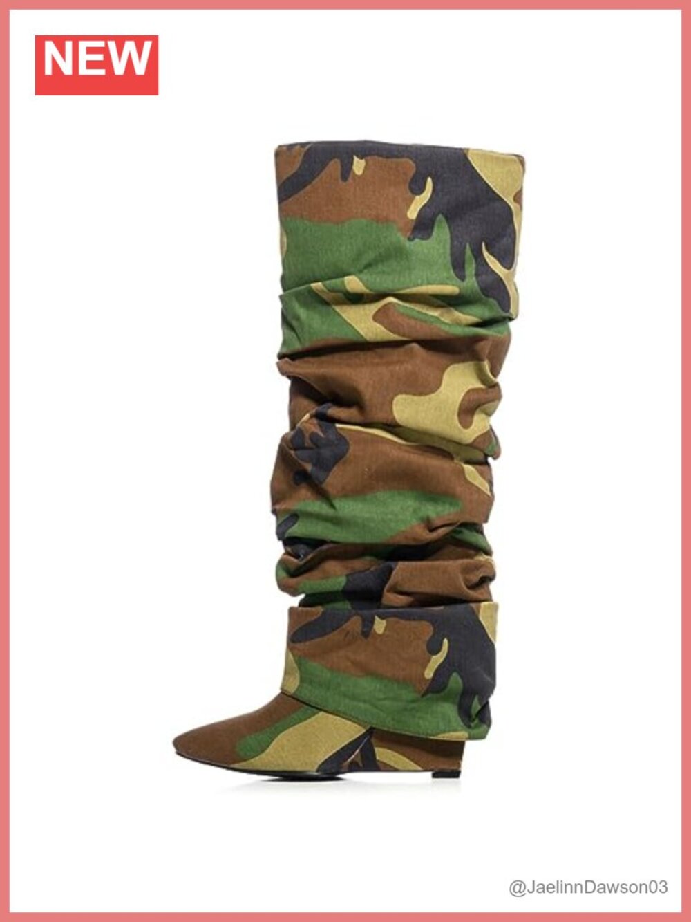 Women's Slouched Ruched Patent Leather Fold Over Knee High Wedge Boots Wide